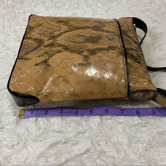 🆕 Lodis Alexandria Paola Messenger Crossbody Snakeskin Print Bag - Picture 14 of 15